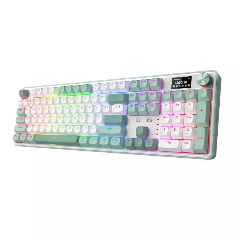 Redragon WYVERN K761 Pro Full-size RGB Wireless Mechanical Gaming Keyboard - White/Green
