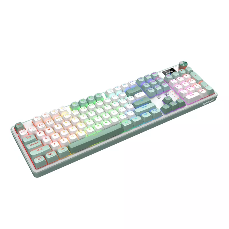 Redragon WYVERN K761 Pro Full-size RGB Wireless Mechanical Gaming Keyboard - White/Green