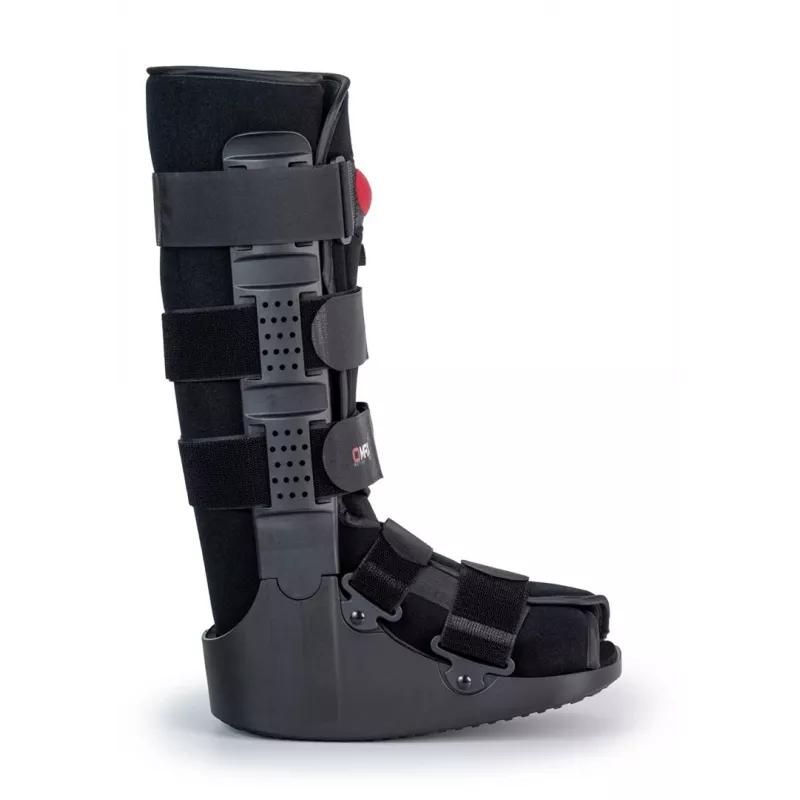REH Air Walker Basic Long Ankle-Foot Orthosis, Size L, Black/Grey