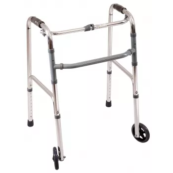 REH Balkonik RF-131/S Reciprocal Walking Frame, Foldable, Aluminum, Silver