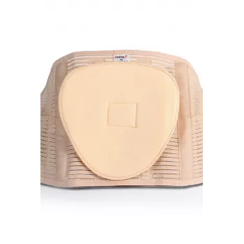 REH Lumbo O-1431/XL Lumbosacral Support Belt with Elastic Tightening Straps, Size XL, Beige