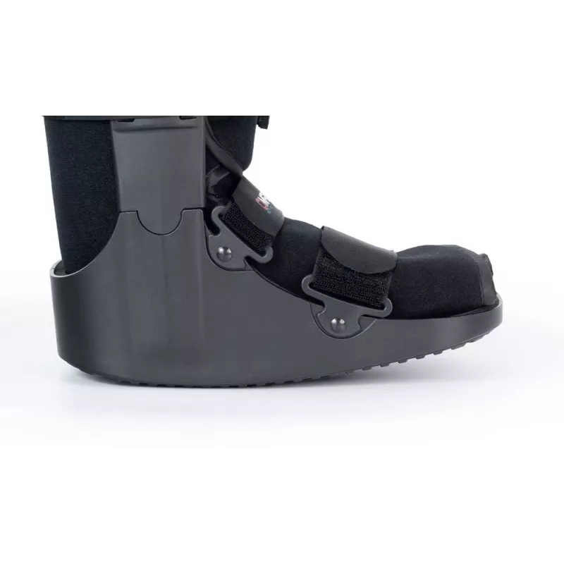 REH O-1183/XL Short Air Walker Boot – Pneumatic Ankle & Foot Immobilizer, Rocker Sole, Black/Grey, Size XL