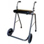 REH RF-651/CZA Two-Wheeled Walker with Seat, Aluminum, Black