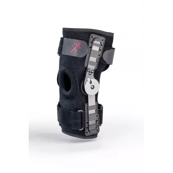 REH Stabilmax O-1241/XL Open Short Knee Brace with Patella Opening, Black, Size XL