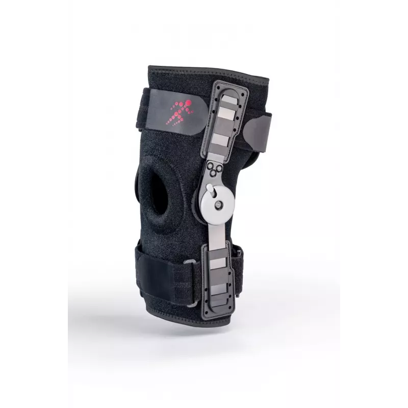 REH Stabilmax O-1241/XXL Open Short Knee Brace with Flexible Stabilizers, Perforated Neoprene, Black, Size XXL