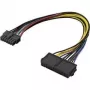 Renkforce ATX 14-Pin to 24-Pin Power Adapter Cable 0.25 m Multicolour 1430710
