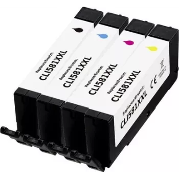 Renkforce Compatible Ink Cartridge Multipack for Canon CLI-581 XXL Black Cyan Magenta Yellow (RF-6953996)