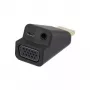 Renkforce HDMI to VGA Adapter with 3.5mm Audio, Full HD 1080p, Black 041C142