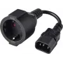 Renkforce Power Adapter Cable C14 to Schuko Socket 0.15 m Black RF-7176926