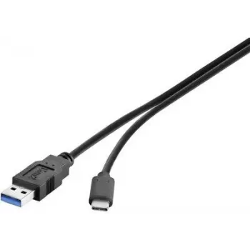 Renkforce RF-3241262 USB 3.2 Gen 1 Cable USB-A to USB-C 0.3 m Black