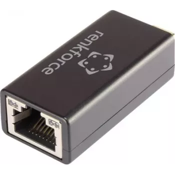 Renkforce RF-3386050 USB-C to RJ-45 Gigabit Ethernet Adapter Black