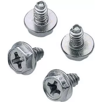 Renkforce RF-4618686 Power Supply Mounting Screws M3.5 x 6 mm, Phillips Pan Head, Black, 5-Pack