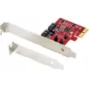 Renkforce RF-4679590 PCIe 2.0 x1 to 2x SATA III RAID Controller Card, Low Profile, ASM1061, RAID 0/1/JBOD
