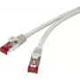Renkforce RF-4724268 Cat6 S/FTP RJ45 Patch Cable 10m Grey Snagless Gold-Plated Flame Retardant