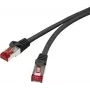 Renkforce RF-4737380 Cat6 S/FTP Patch Cable, 1 m, Gold-Plated RJ-45, Grey