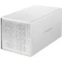 Renkforce RF-5587610 4-Bay SATA Hard Drive Enclosure, 2.5/3.5 inch, USB 3.2 Gen 1, Aluminum, 80mm Fan