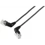 Renkforce RF-6071540 CAT 6 U/UTP Network Patch Cable, RJ45, 0.5 m, Black, 360° Rotatable Angled Plugs