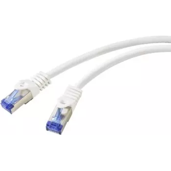 Renkforce RF-6830454 CAT 6a S/FTP Patch Cable, RJ45, 2 m, White