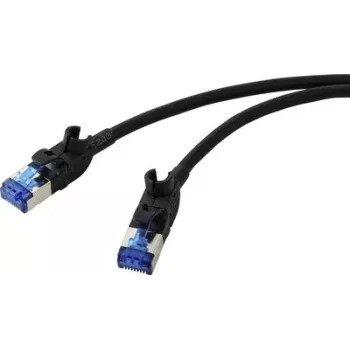 Renkforce RF-7116936 CAT 6a S/FTP Patch Cable, RJ45, 0.5 m, Grey RAL 7035