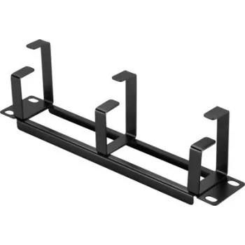 Renkforce RF-7116956 10 inch Network Cabinet Cable Management Panel 1U Black