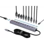 Renkforce RF-7465830 Internal USB-C 10-Port USB 3.0 Hub, 5 Gbit/s, SATA Powered, Grey
