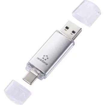 Renkforce RF-USBOS-230 64 GB USB 3.2 Gen 1 Dual USB-A/USB-C Flash Drive Silver RF-6688140