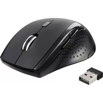 Renkforce RF-WM-210 Ergonomic Wireless Optical Mouse Black 1600 DPI 6 Buttons RF-5827190