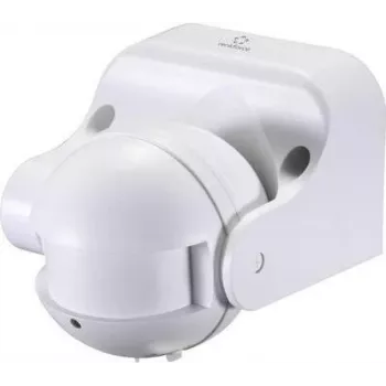 Renkforce Surface-Mounted Wall HF Motion Detector 1362991 180° Relay White IP44