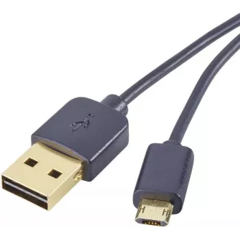Renkforce USB 2.0 A to Micro-B Reversible Cable 1 m Black