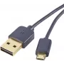 Renkforce USB 2.0 A to Micro-B Reversible Cable 1 m Black