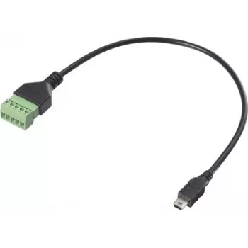Renkforce USB 2.0 Adapter Cable Mini-B Male to 5-Pin Screw Terminal Block, 0.3 m, Black RF-6443960