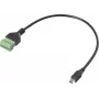 Renkforce USB 2.0 Adapter Cable Mini-B Male to 5-Pin Screw Terminal Block, 0.3 m, Black RF-6443960