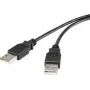 Renkforce USB 2.0 Cable A to A 1.8m Black Gold-Plated RF-4463037