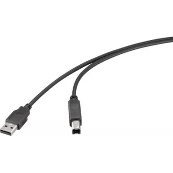 Renkforce USB 2.0 Cable USB-A Male to USB-B Male 2 m Black RF-6830428