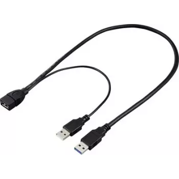 Renkforce USB 3.0 Extension Cable USB-A Male to USB-A Female 0.5 m Black RF-5719752