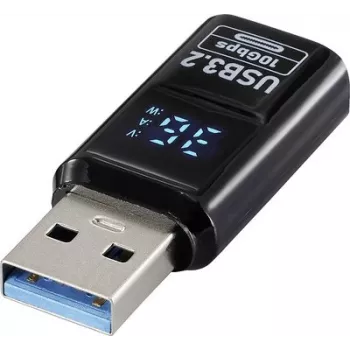 Renkforce USB 3.2 Gen 2 Adapter, USB-A Male to USB-A Female, 10 Gbps, Black RF-6826676