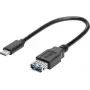 renkforce USB-C to USB 3.0 A Adapter Cable with OTG, 0.15 m, Black, Gold-Plated Contacts