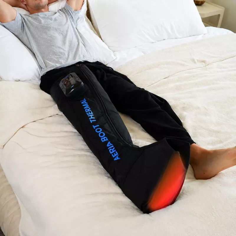 RENPHO Leg Massager WML01 – Air Compression & Heat Therapy for Feet, Calves and Legs, Grey/Black