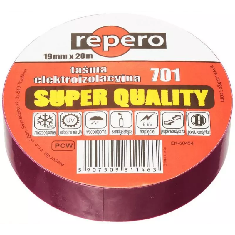 REPERO 701 Violet PVC Electrical Insulating Tape 19mm x 20m