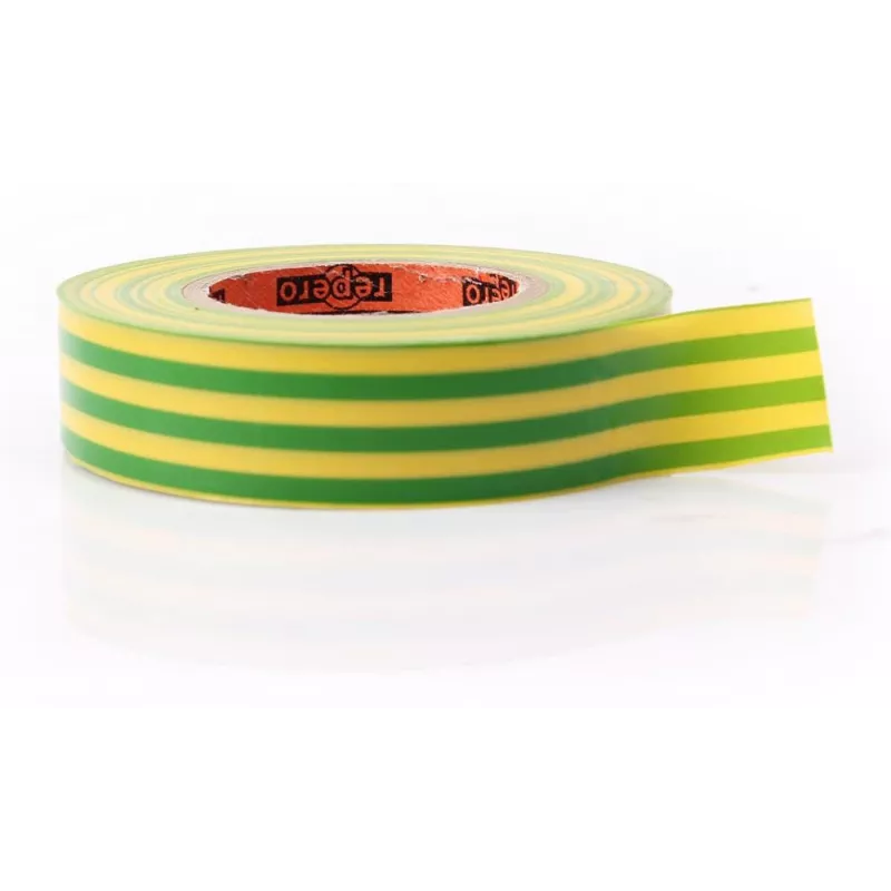 REPERO 701 Yellow-Green PVC Insulating Tape 19mm x 20m