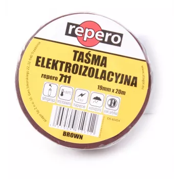 REPERO 711E Brown PVC Electrical Insulation Tape 19 mm x 20 m