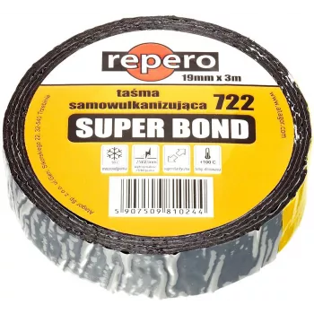 REPERO 722E Super Bond Self-Vulcanizing Tape 19 mm x 3 m Black