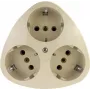 REV 0510080777 3-Way Surface-Mounted Socket Outlet IP20 White (Schuko, 16 A, 250 V, Child Protection)
