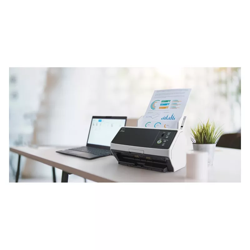 Ricoh fi-8150 Duplex Document Scanner with 100-Sheet ADF, 50 ppm/100 ipm, USB 3.2 & Gigabit Ethernet, 600 dpi, Clear Image Capture