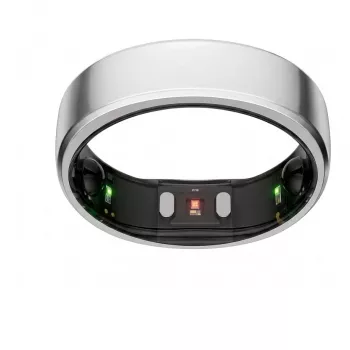 RingConn Smart Ring Gen2 Future Silver Size 8 - Sleep, Fitness & Heart Rate Tracking Wearable