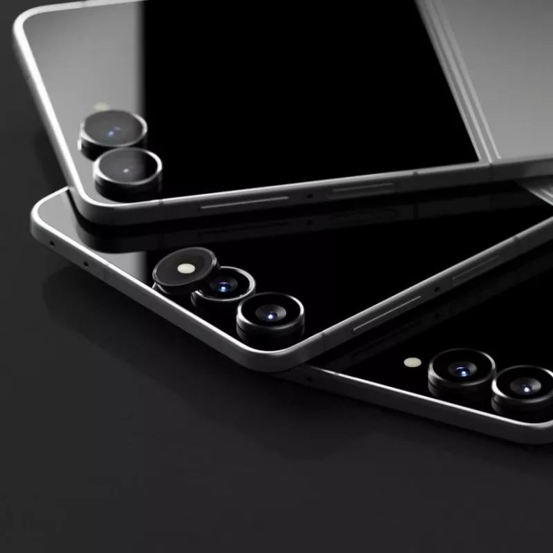 Ringke Camera Frame 2-Pack Lens Protector for Samsung Galaxy Z Flip 8 - Black Aluminum Alloy with 9H Tempered Glass