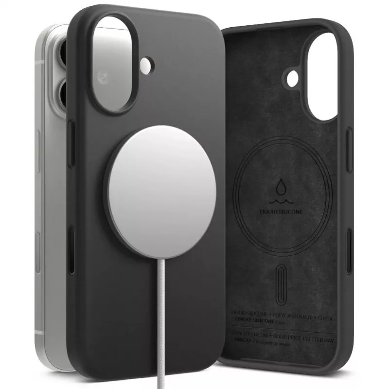 Ringke iPhone 17 Case Silicone Magnetic Black