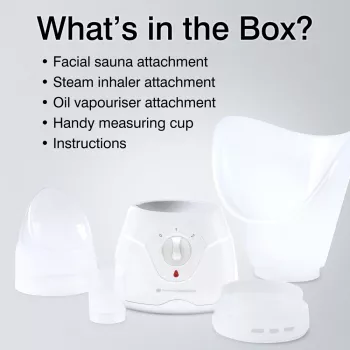 RIO FSTE-EU/1,8 Facial Sauna with Steam Inhaler, 70W, Adjustable Steam, White