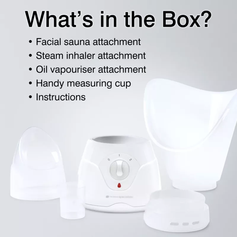 RIO FSTE-EU/1,8 Facial Sauna with Steam Inhaler, 70W, Adjustable Steam, White