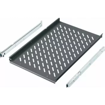 Rittal 19 inch Sliding Shelf for TS, PC-TS, IW Enclosures, 600 mm Depth, 40 kg, Slate Grey RAL 7015 6902.960